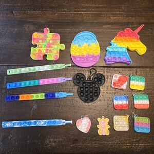 Colorful Pop It Fidget Toy Bundle
